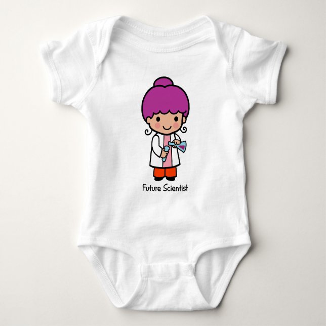 Future Scientist - Girl Baby Bodysuit (Front)