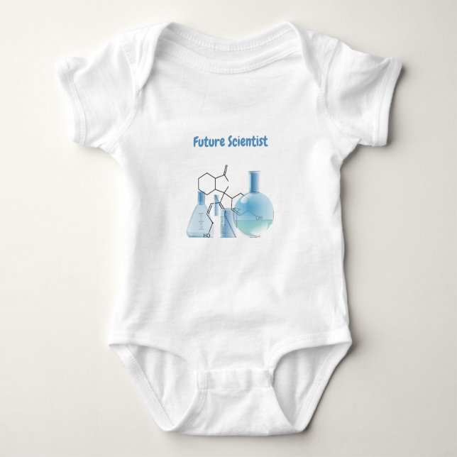 Future Scientist In A Lab Baby Bodysuit (Front)