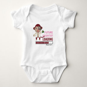 Future Scientist Loading Newborn Shower Monkey Baby Bodysuit