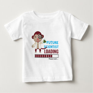 Future Scientist Loading Toddler Birthday Monkey Baby T-Shirt