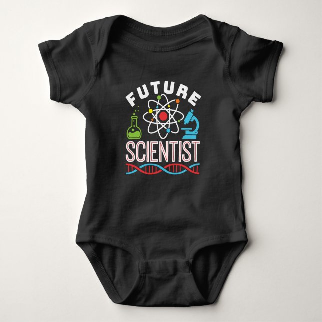 Future Scientist Science Lover Baby Bodysuit (Front)