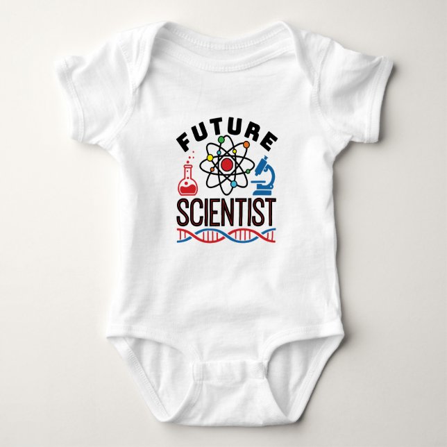 Future Scientist Science Lover STEM Baby Bodysuit (Front)