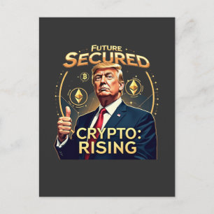Future Secured Crypto Rising Trump Inaguration Day Postcard