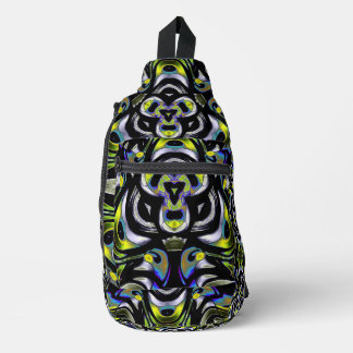 Future Shapes Metallic Yellow Prism Sling Bag