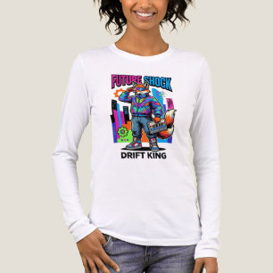 Future Shock Drift King Retro Fox Graphic T-Shirt Tri-Blend Shirt