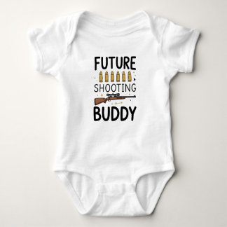 Future Shooting Buddy Baby , Gun Lover Dad Baby Bodysuit