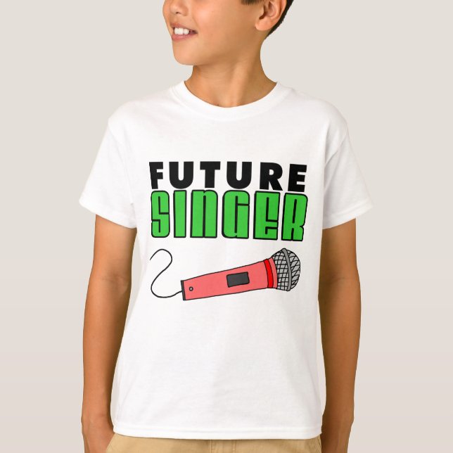 Future Singer Pink Microphone T-Shirt (Front)
