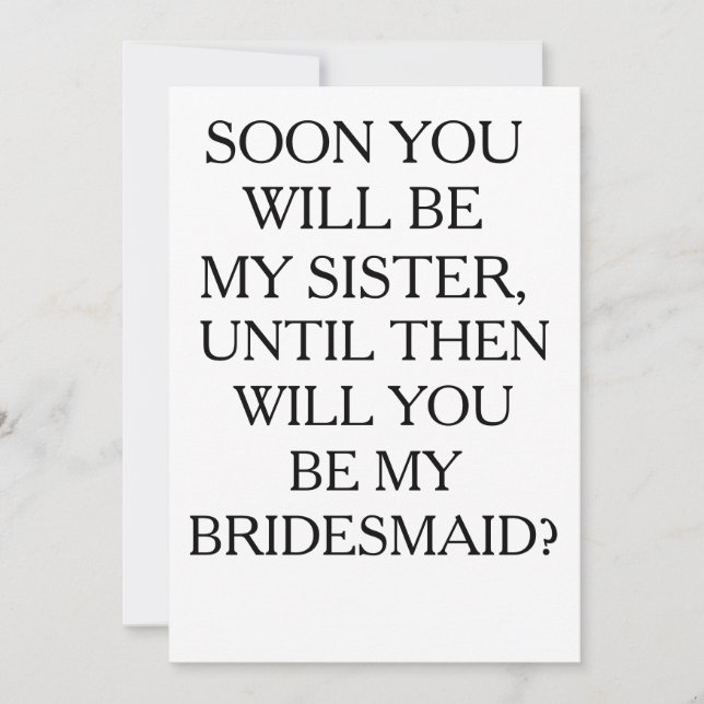 FUTURE SISTER BRIDESMAID CARD (Front)
