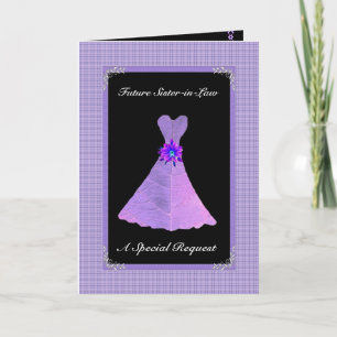 Future Sister-in-Law Bridesmaid - PURPLE Gown Invitation