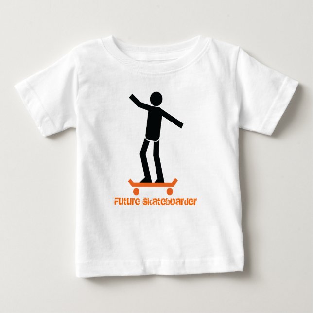 Future skateboarder skateboarding custom baby T-Shirt (Front)
