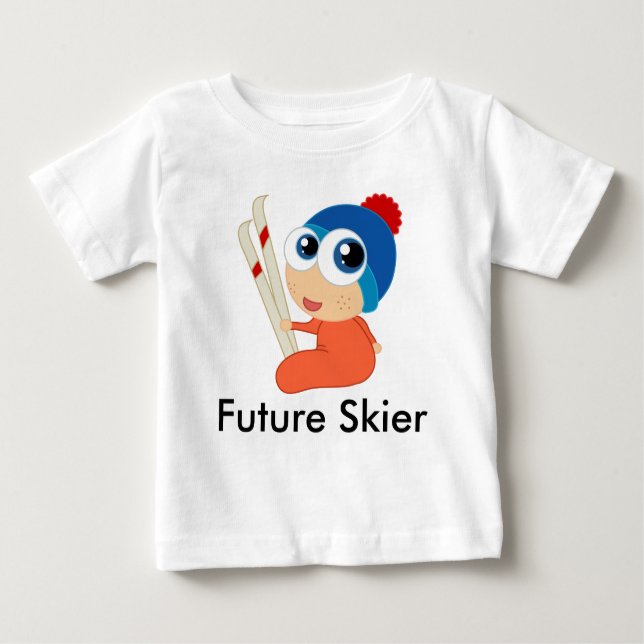Future Skier Baby Raglan Tee Shirt (Front)
