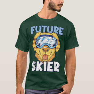 Future Skier Golden Retrievers Etreme Snow Ski T-Shirt