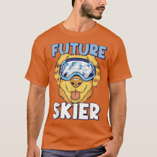 Future Skier Golden Retrievers Etreme Snow Ski  T-Shirt