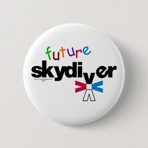 Future Skydiver 6 Cm Round Badge