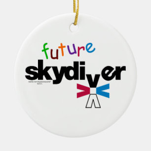 Future Skydiver Ceramic Tree Decoration