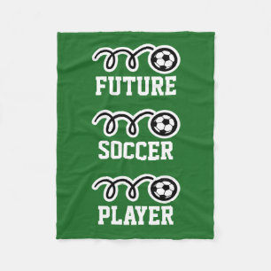 Future soccer player fleece blanket for kids