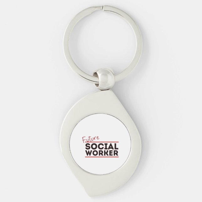 Future Social Worker Key Ring (Front)