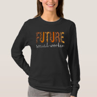 Future Social Worker leopard Fall Autumn Thanksgiv