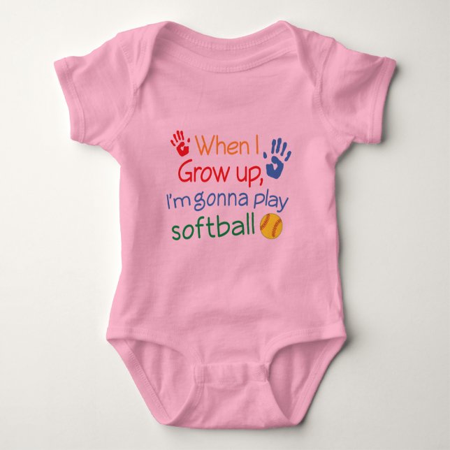 Future Softball Player Baby Bodysuit (Front)