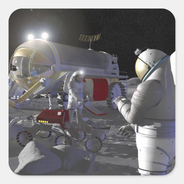 Future space exploration missions 11 square sticker (Front)