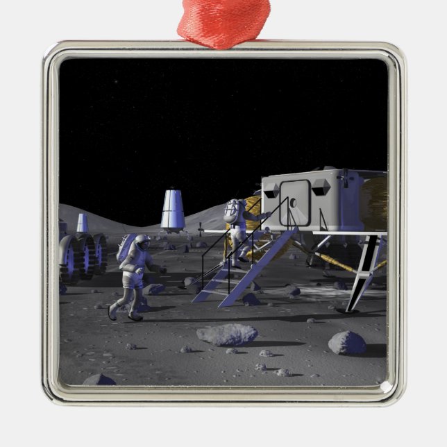 Future space exploration missions 13 metal tree decoration (Front)