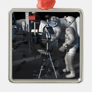 Future space exploration missions 5 metal tree decoration