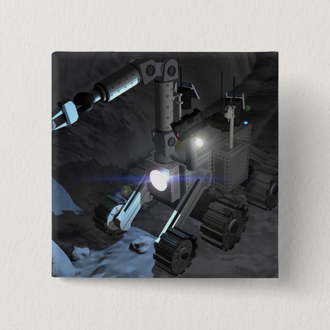 Future space exploration missions 6 15 cm square badge (Front)