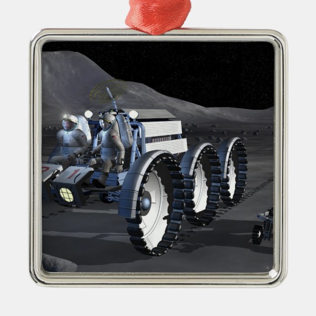 Future space exploration missions 8 metal tree decoration (Front)