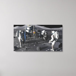 Future space exploration missions canvas print
