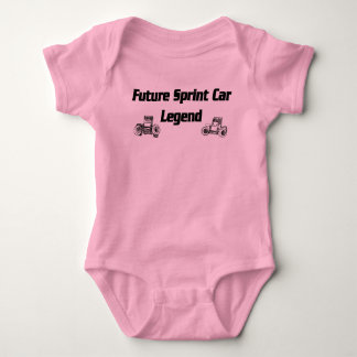 Future Sprint Car Legend pink Baby Bodysuit