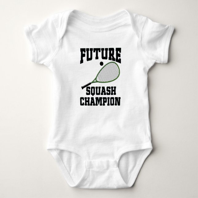 Future Squash Champion Baby Bodysuit (Front)