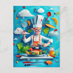Future Star Chef Dream for Kids Description: Holiday Postcard