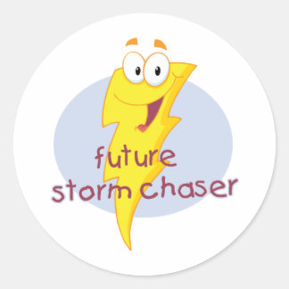 Future Storm Chaser Classic Round Sticker