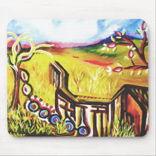 Future summer in the countryside art mouse pad