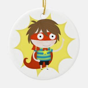 Future superhero ceramic tree decoration