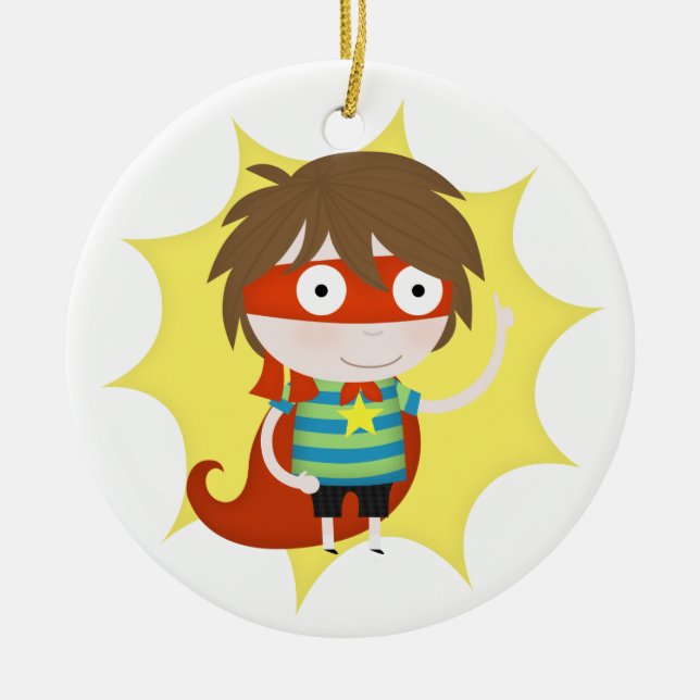 Future superhero ceramic tree decoration (Front)