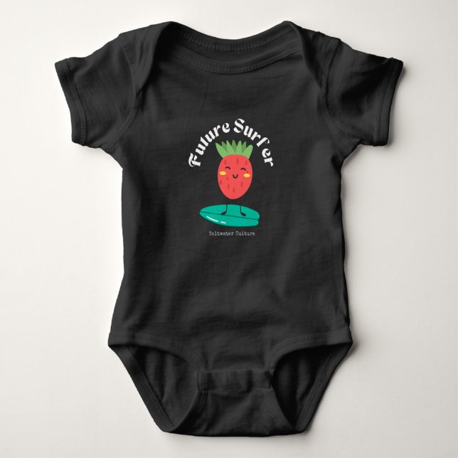 Future Surfer Shirt, Baby Surf Shirt, Surfing Tshi Bodysuit (Front)
