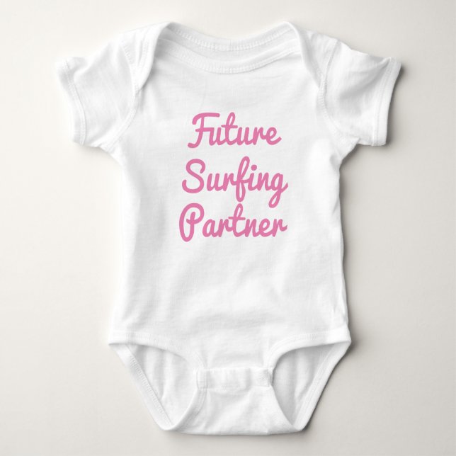 Future Surfing Partner Baby Bodysuit (Front)