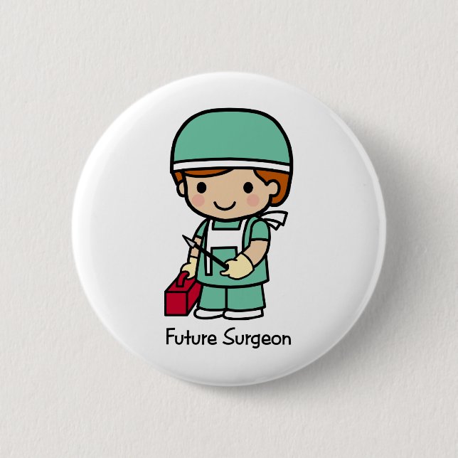 Future Surgeon - Boy 6 Cm Round Badge (Front)