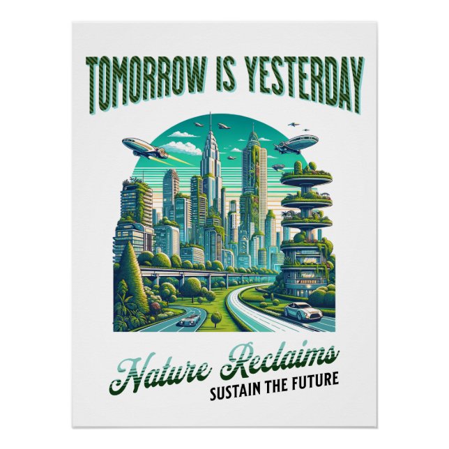 Future Sustainable City Design.  Poster (Front)