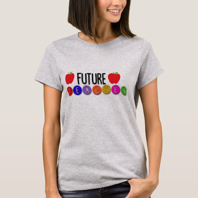 Future Teacher Apple Design T-Shirt (Front)