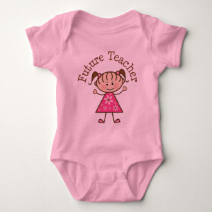 Future Teacher Stick Figure Baby Bodysuit