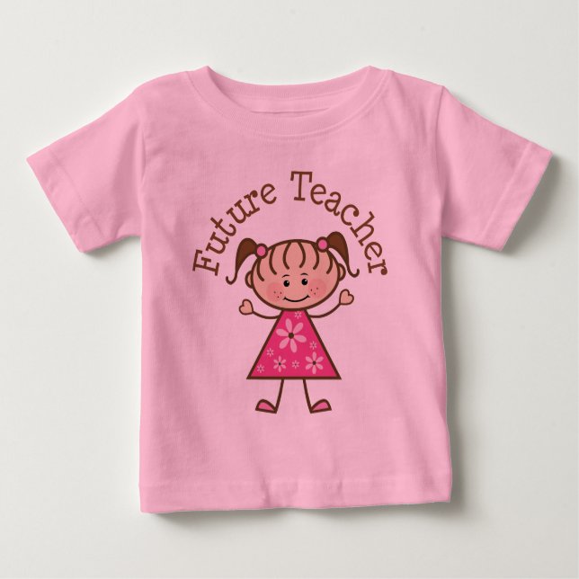 Future Teacher Stick Figure Baby T-Shirt (Front)