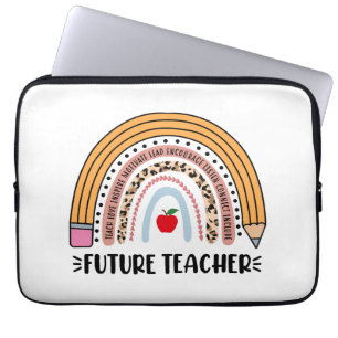 Future Teacher, Teacher In Progress, 1st Grade Tea Laptop Sleeve