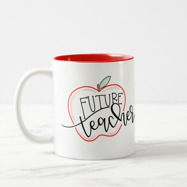 Future Teacher Two-Tone Coffee Mug (Left)