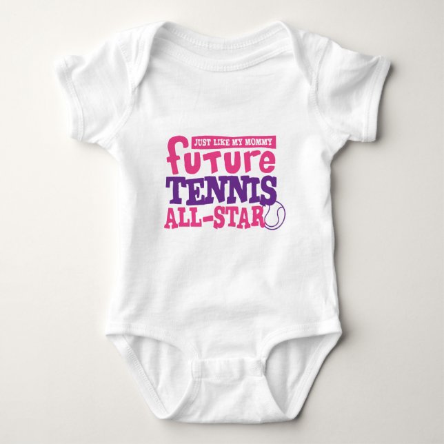 Future Tennis All Star - Girl Baby Bodysuit (Front)