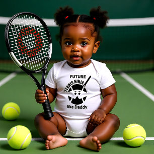 🎾 Future Tennis ninja! [like Daddy] Baby Bodysuit