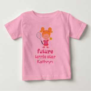 Future Tennis Star Girls Personalised T-shirt