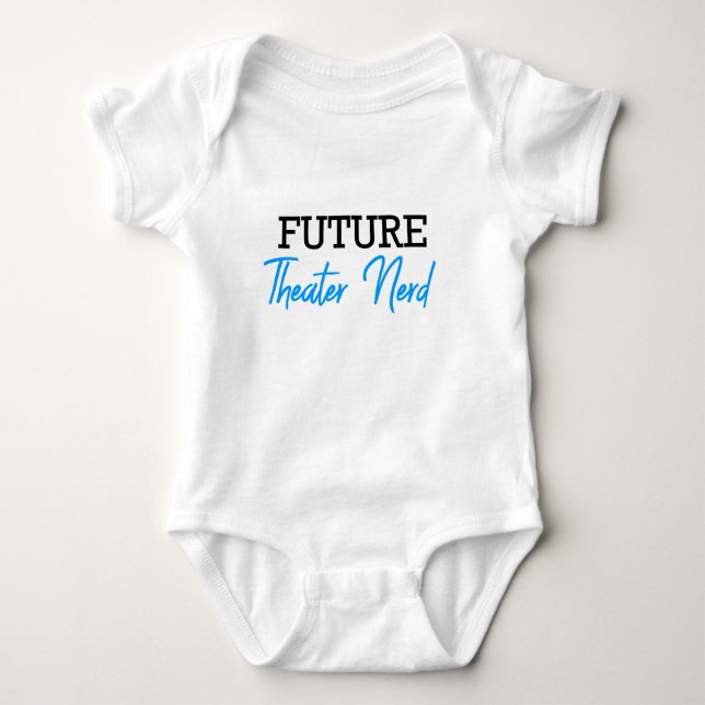 Future Theatre Nerd Blue Baby Bodysuit (Front)