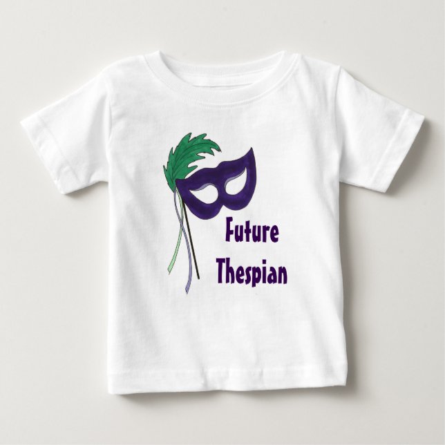 Future Thespian Purple Drama Masquerade Mask Baby T-Shirt (Front)